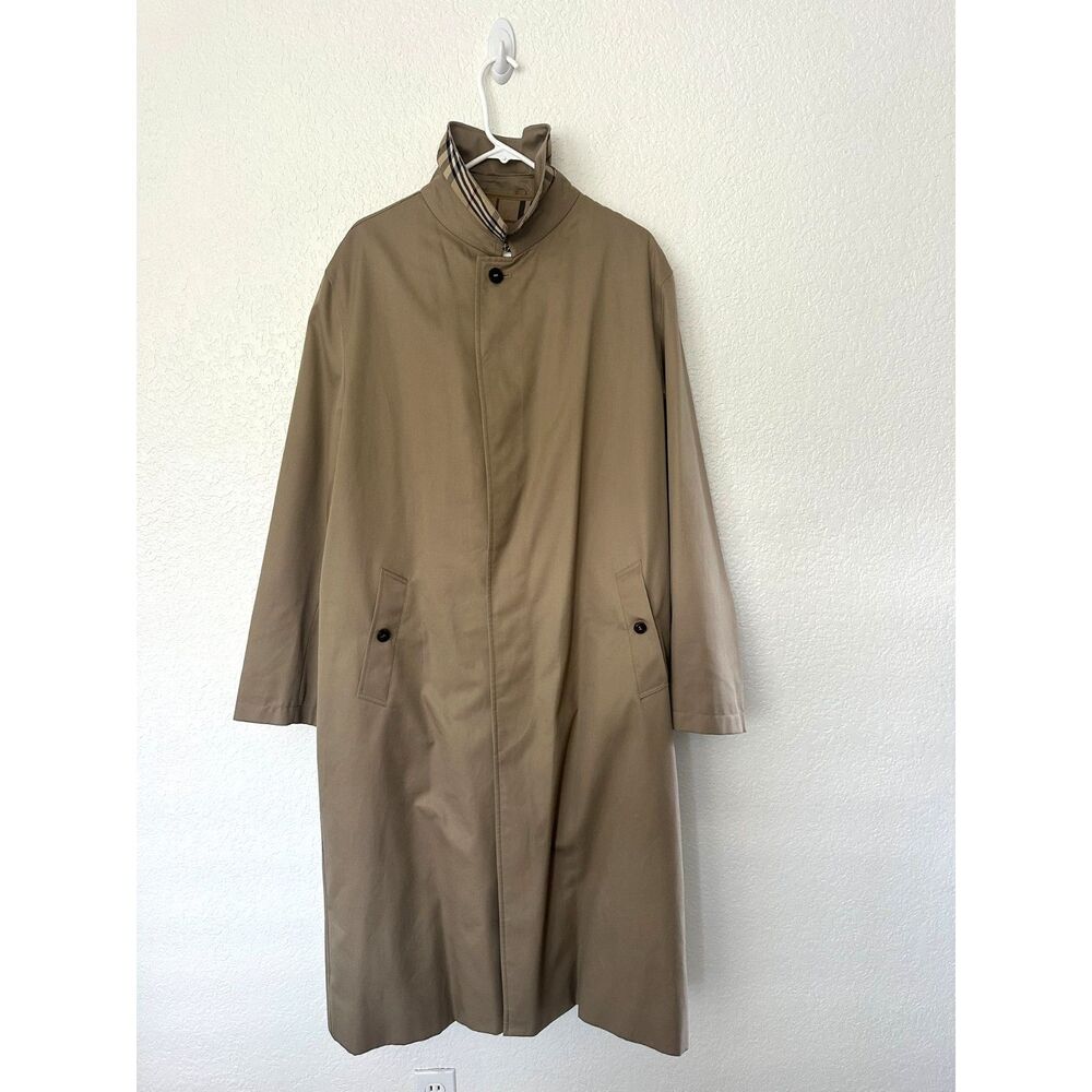 Burberry London Dane Trench Coat 40L Removable Camel Hair Liner Beige Nova Check